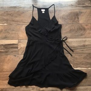 MOSSIMO Black wrap dress